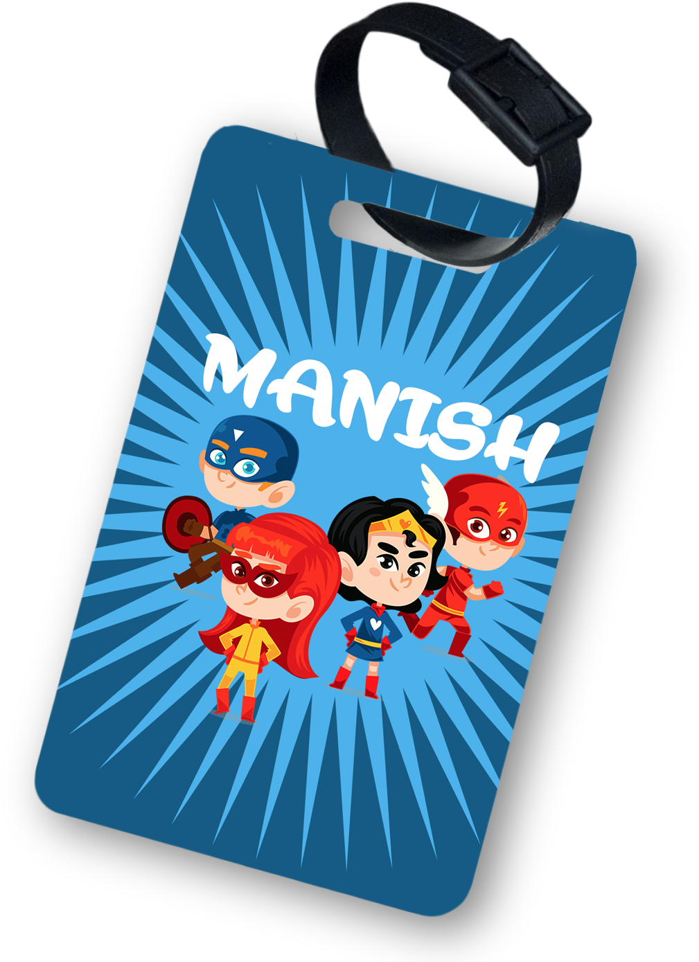 Super Hero Luggage Tag (1500x1500), Png Download