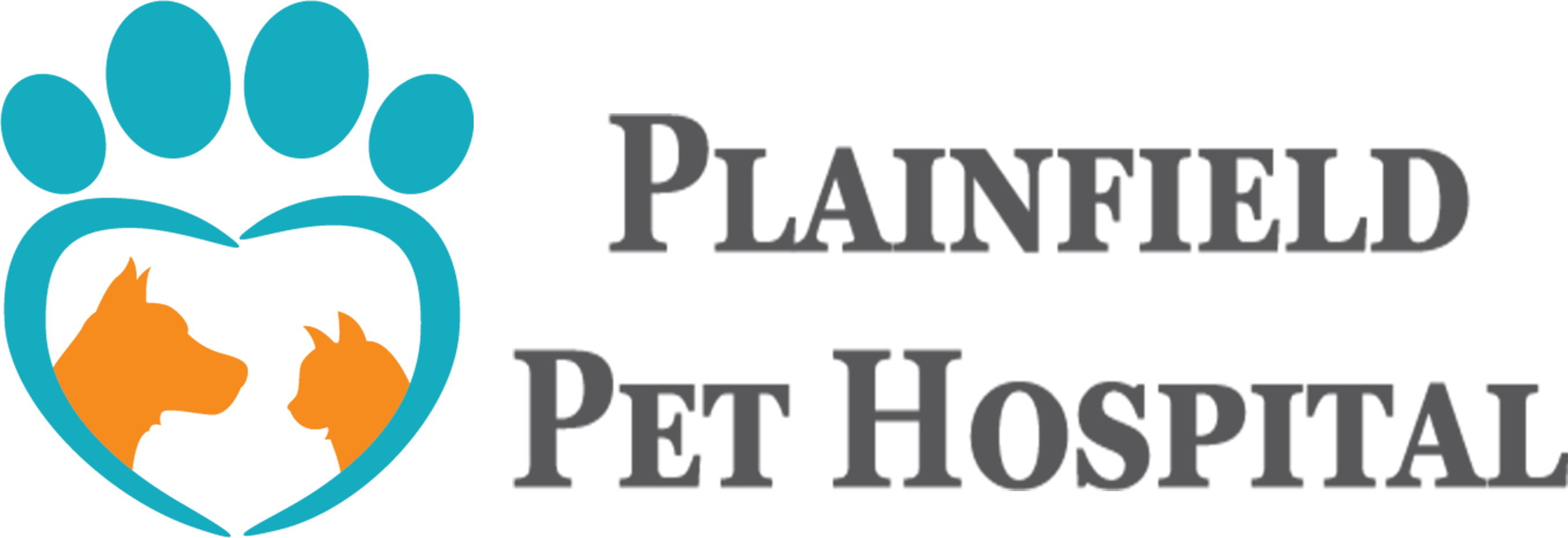 Plainfield Pet Hospital Logo (2708x930), Png Download