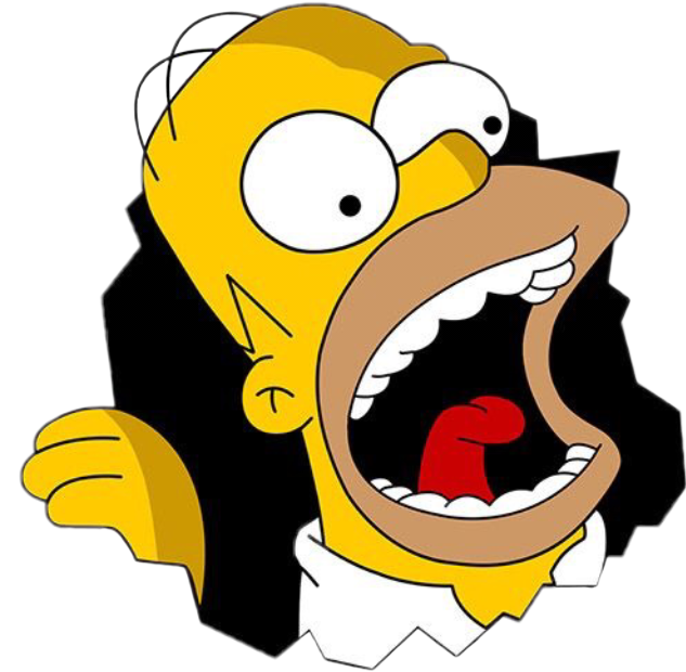 Homero Comelon Muro Grieta Roto (633x620), Png Download