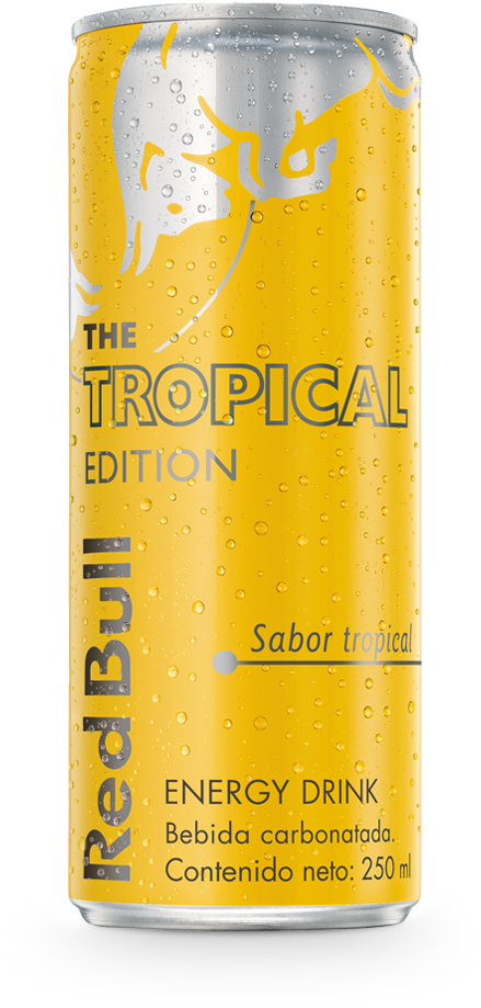Red Bull Tropical Edition (484x924), Png Download