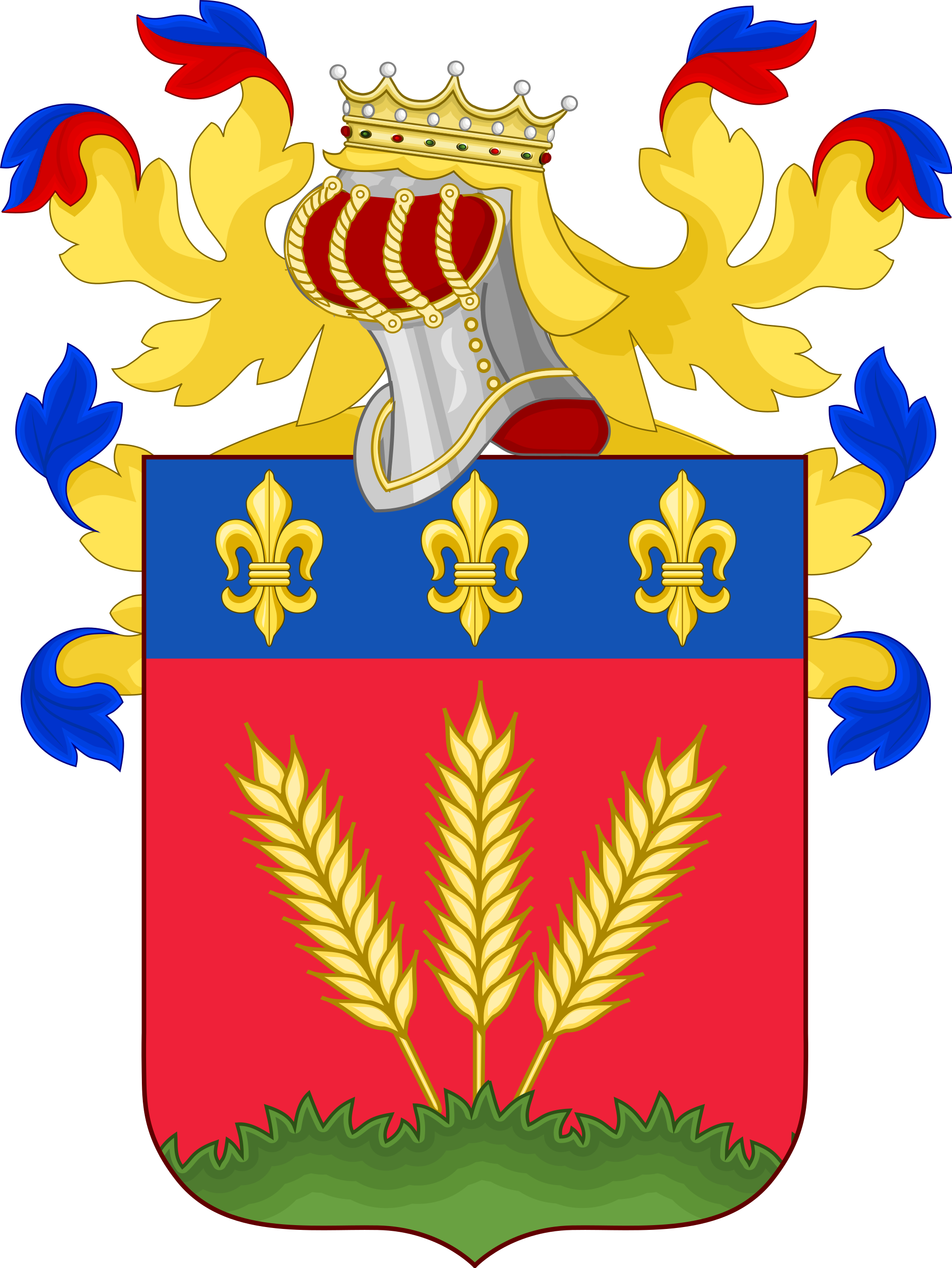 Unas Espigas De Trigo En El Escudo De La Familia Belgrano (2000x2662), Png Download