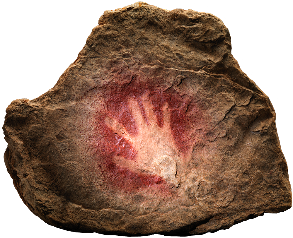A Handprint On A Rock (1000x813), Png Download