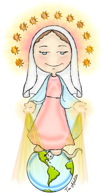 Resultado De Imagem Para Nsra Das Graças Com Os Raios (427x800), Png Download