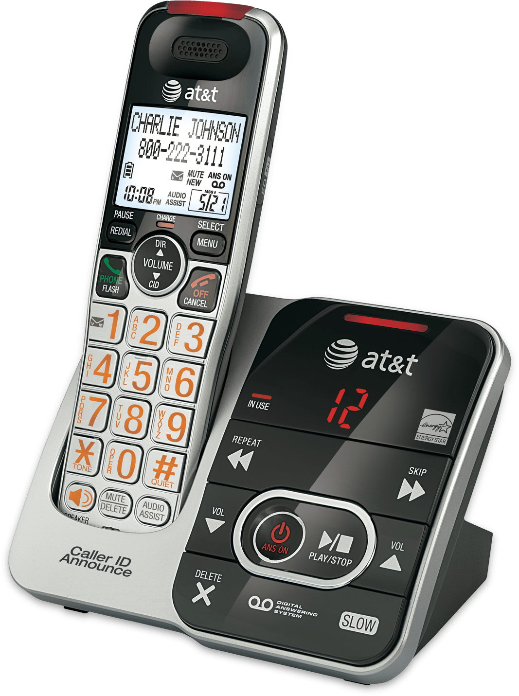 Cordless Answering System With Caller Id/call Waiting (1500x1500), Png Download