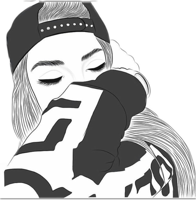 Tumblr Girl Drawing Popular (767x782), Png Download