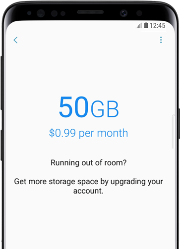 Galaxy S9 Midnight Black With 50gb Storage Plan Settings (720x536), Png Download