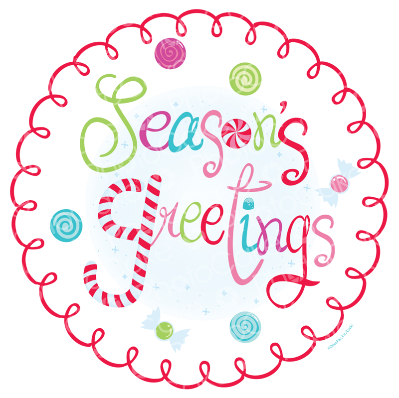 Sweet Christmas Season's Greetings (800x799), Png Download
