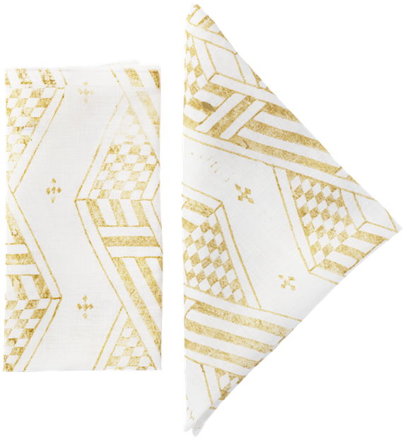 Hand-printed Linen Napkins, Set Of Four (800x800), Png Download
