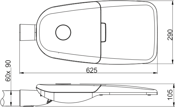 Street Lighting Ip66 High-power Models Are Designed (650x600), Png Download