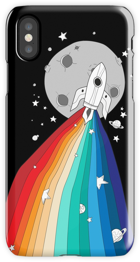 Pride Rocket Iphone X Snap Case Fundos, Estampas, Foguete (750x1000), Png Download