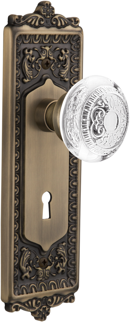 Crystal Egg & Dart Door Knob (768x1144), Png Download