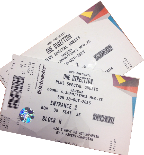Win One Direction Concert Tickets To Dublin's 3arena (560x600), Png Download