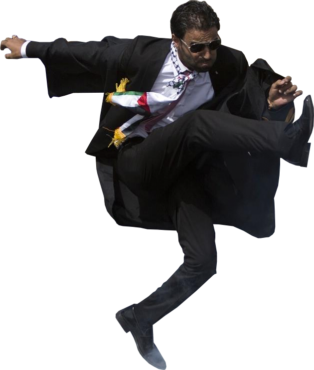 Personpalestinian Lawyer Kicking Tear Gas Canister (630x742), Png Download