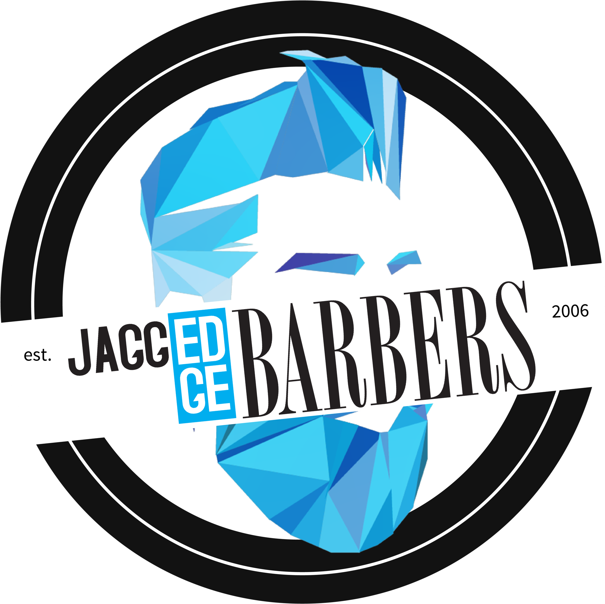 Jagged Edge Barbers (2264x2224), Png Download