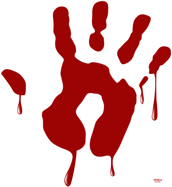 Кровь Png, Отпечаток Ладони, Png Blood (566x600), Png Download