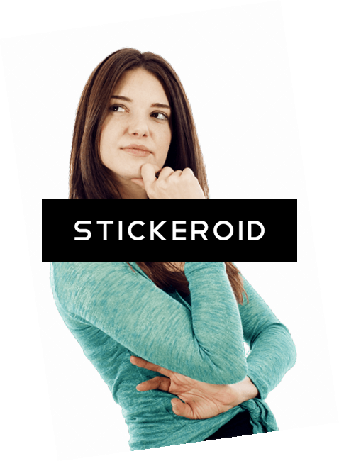 Young Woman Thinking (478x650), Png Download