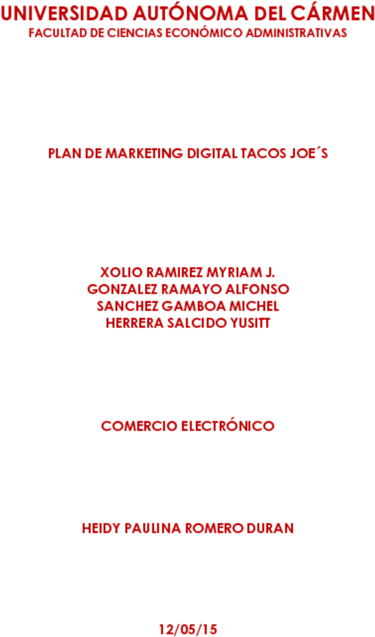 Gamboa Michelherrera Salcido Yusittcomercio Electrnicoheidy (850x1100), Png Download