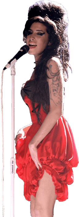 Amy Winehouse Singing (462x750), Png Download