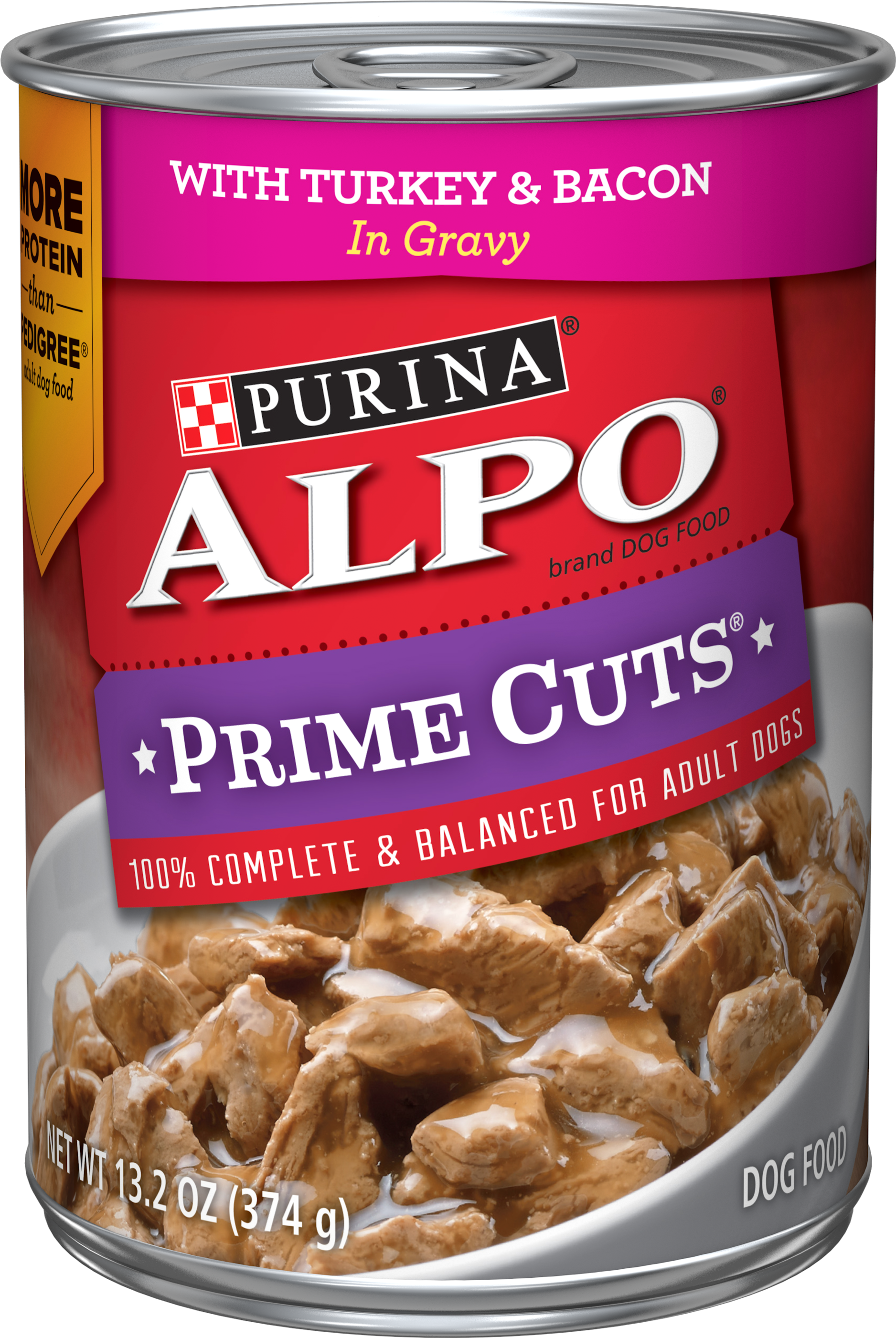 Purina Alpo Prime Cuts With Turkey & Bacon In Gravy (3000x3000), Png Download