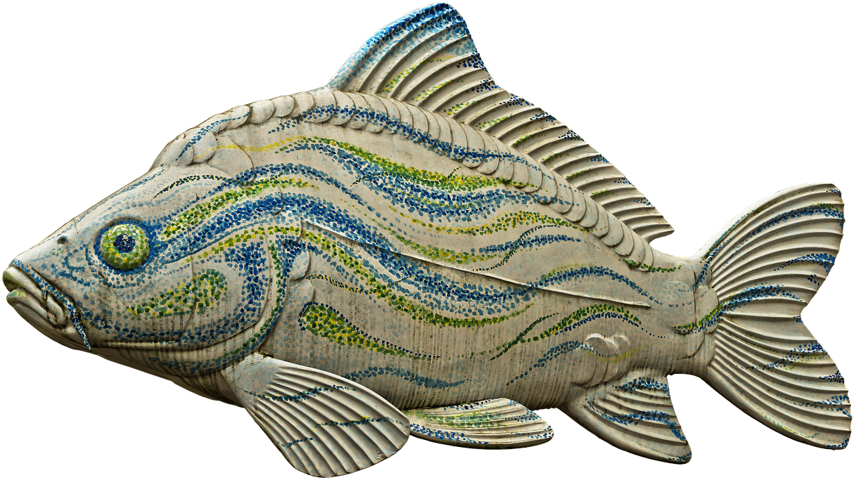 Carp Fish Sculpture (1280x739), Png Download