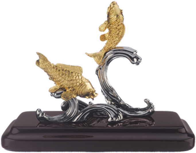 Two Carp Card Holder [d9] (1100x1100), Png Download