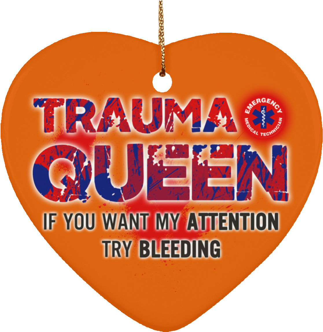 Ems Paramedic Ceramic Heart Ornament Trauma (1155x1155), Png Download