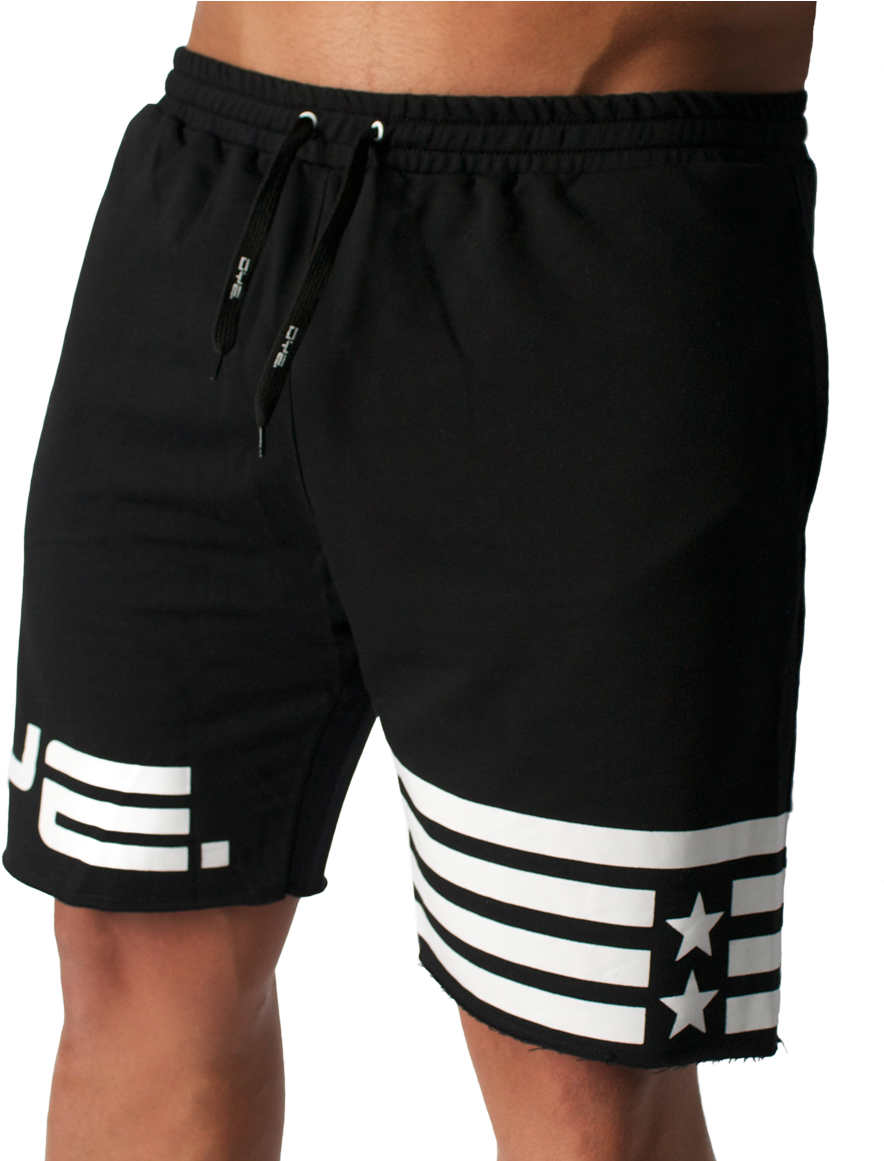Stars Stripes Shorts Black W White Left Side V=1507084650 (1160x1160), Png Download