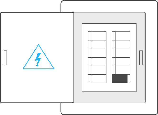 Go To Your Home's Breaker Or Fuse Box And Turn Off (820x609), Png Download