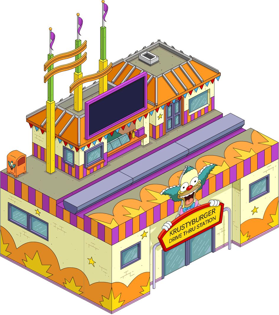 Krustys Drive-thru Station (944x1066), Png Download