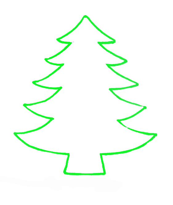 Plantilla Arbol Navidad By Noemimolina (561x666), Png Download