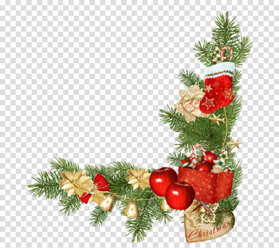 Png Navidad Decoracion Borde Clipart Santa Claus Christmas (900x800), Png Download