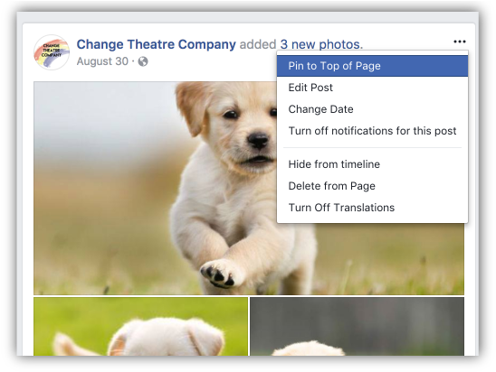 Click Pin To Top Of Page And The Post Will Reappear (770x414), Png Download