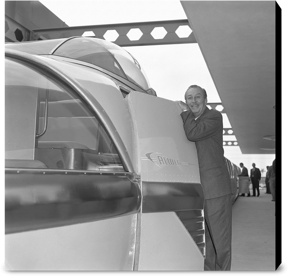 Walt & The Monorail (1024x1024), Png Download