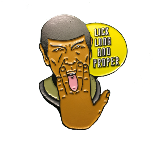 Lick Long & Proper Pin (600x592), Png Download