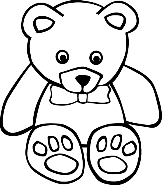 Teddy Bear Cartoon Drawing At Getdrawings - Teddy Bear Coloring Page (522x597), Png Download