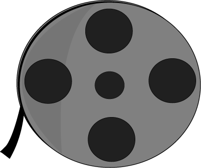 Movie Reel Clip Art - Film Wheel Clip Art (410x343), Png Download