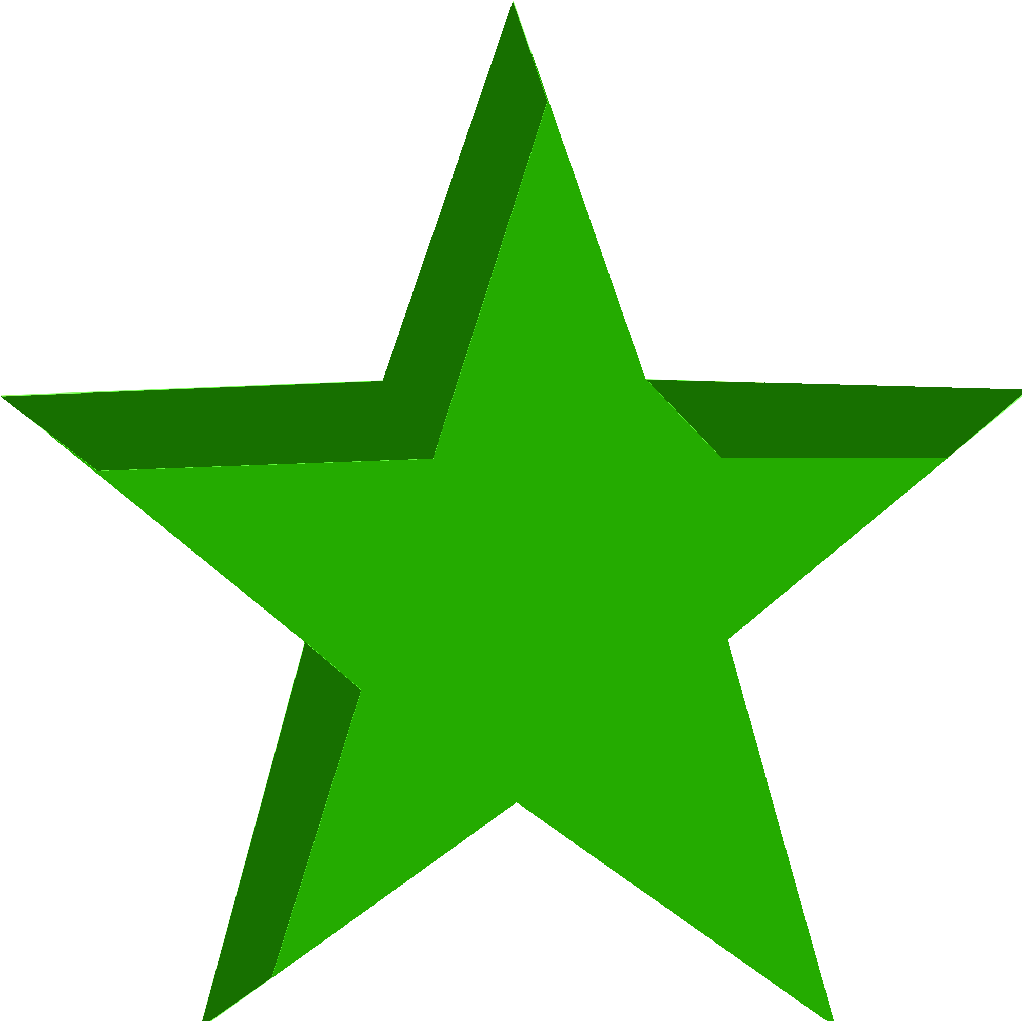 Green Star Unboxed-2000px - Green 5 Point Star (2000x2000), Png Download