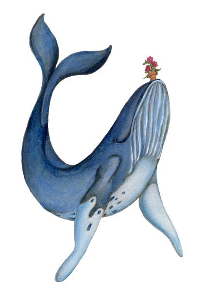 Clipart Royalty Free Stock Blue Whale Painting Illustration - Guide To The Galaxy Whale (419x613), Png Download