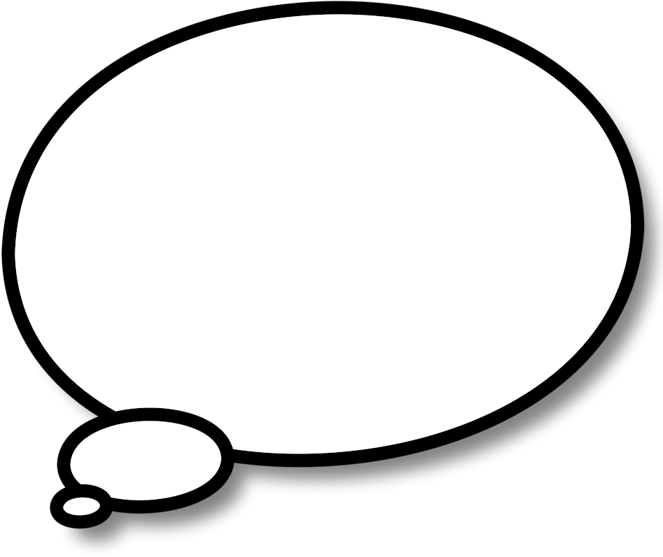 Oval Speech Bubble With Ovals Leading To It - Comics Dialogue Png (958x958), Png Download