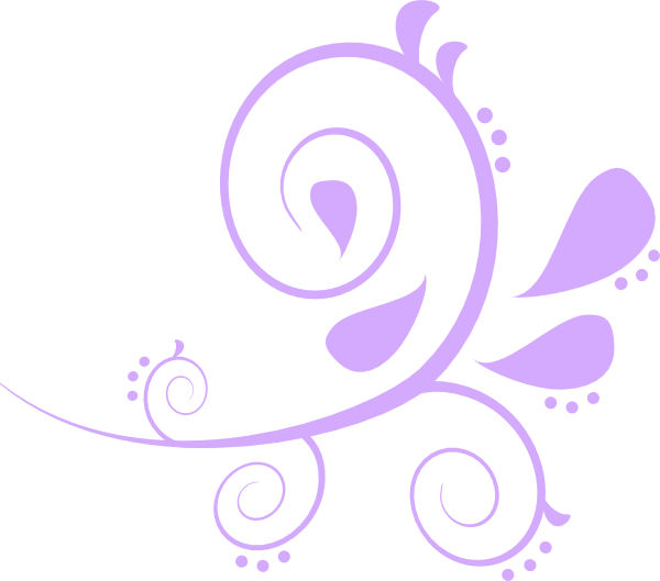 Lilac Simple Swirl Clip Art - Swirl Clipart Transparent (600x529), Png Download