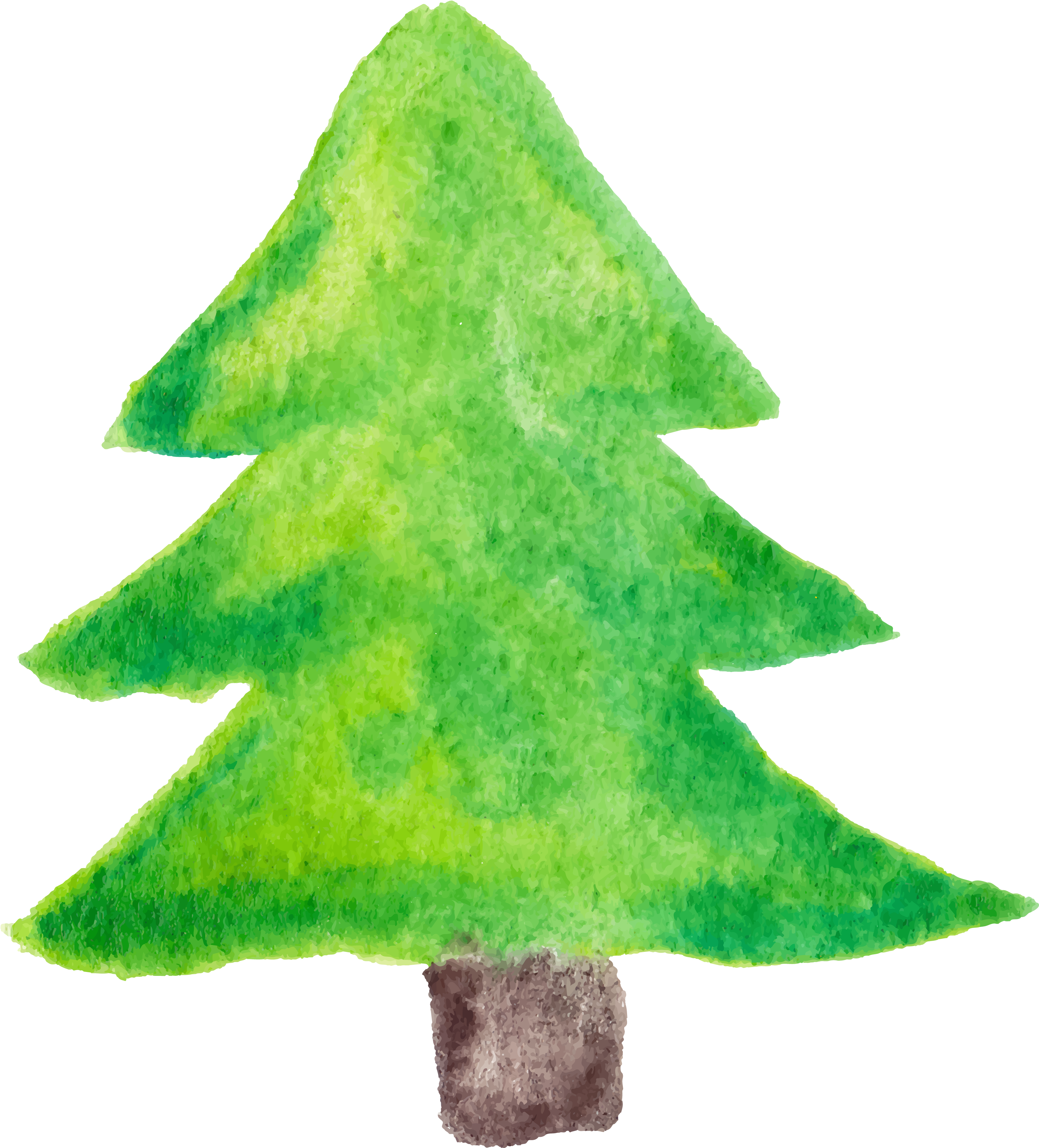 Watercolor Pine Tree Png - Christmas Tree (4167x4167), Png Download