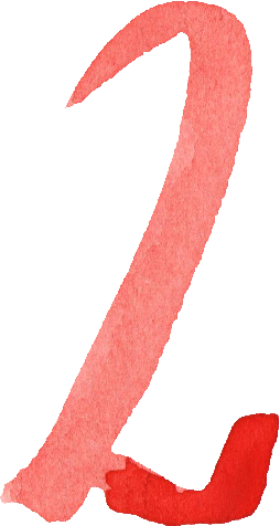 Free Download - Png Numbers Red Water Color (254x476), Png Download