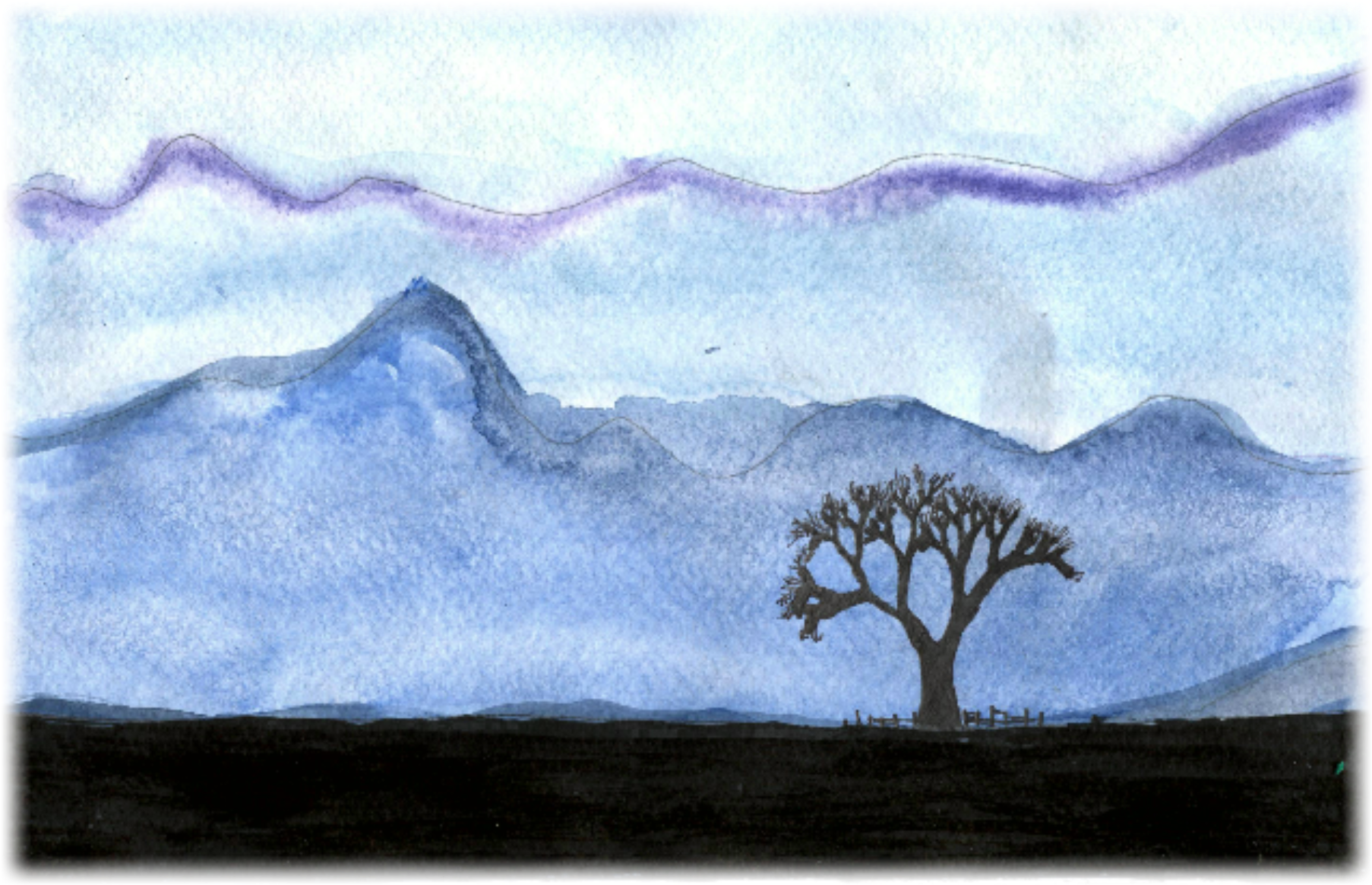 The Muted Colours Are Extremely Effective In This Landscape - Painting (1885x1244), Png Download