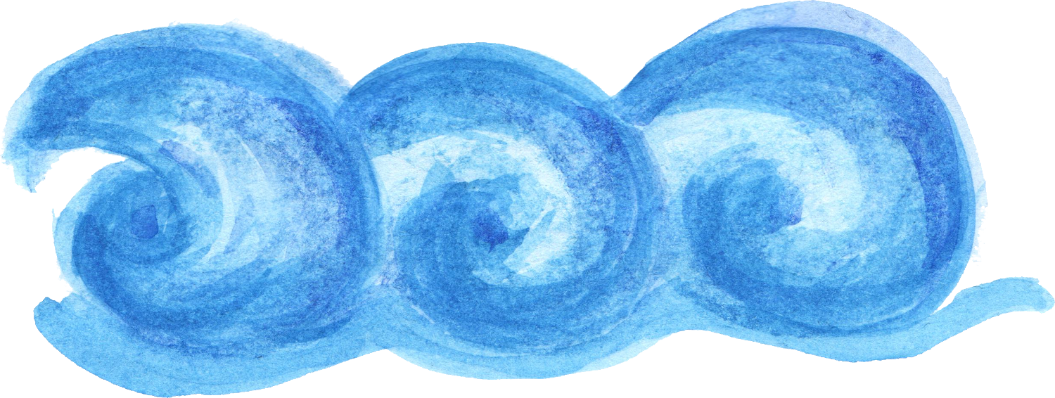Screen / S - Wave Watercolor Painting Png (1500x566), Png Download