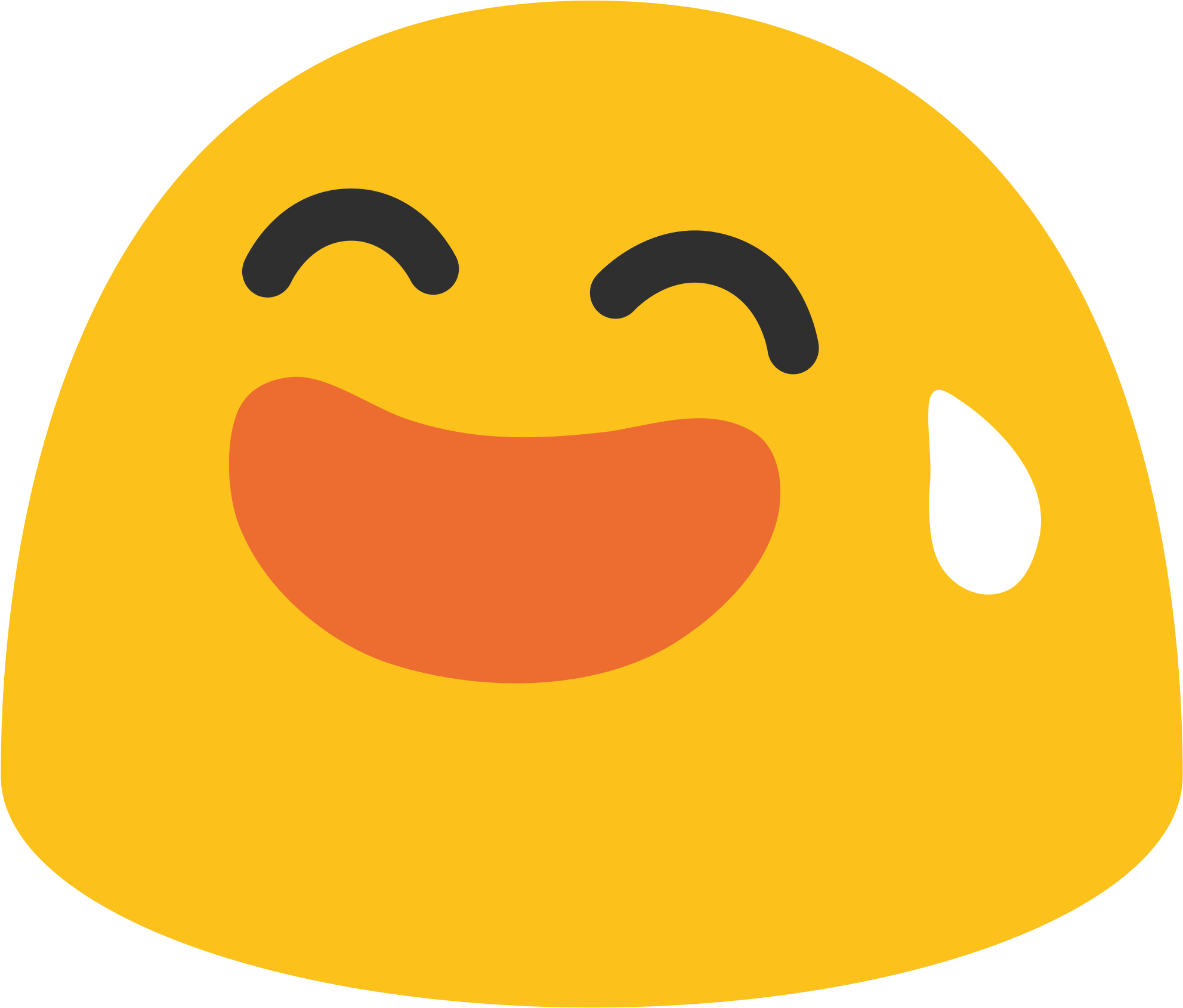 Free Icons Png - Sweat Smile Emoji (2000x2000), Png Download