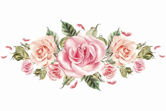 Pink Flowers Png Picture - Roses Pink Png (650x434), Png Download