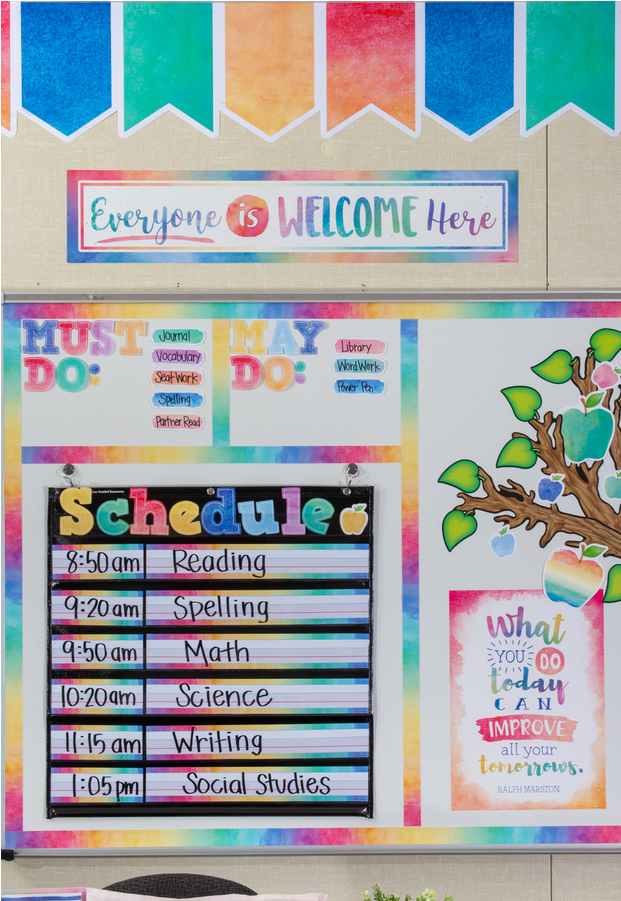 Watercolor Bold Block 4" Letters Combo Pack Alternate - Teacher Created Watercolor Banner (900x900), Png Download