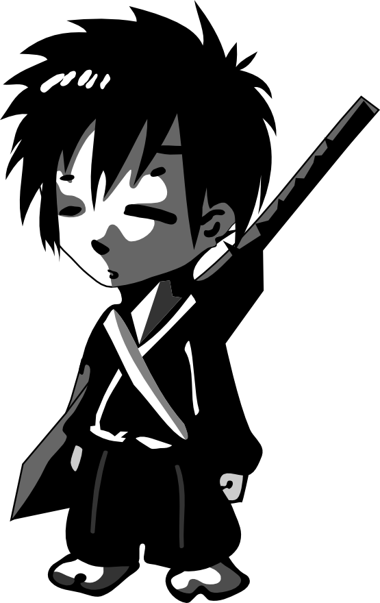 Clip Art Royalty Free Samurai Characters Pinterest - Samurai Chibi (555x880), Png Download