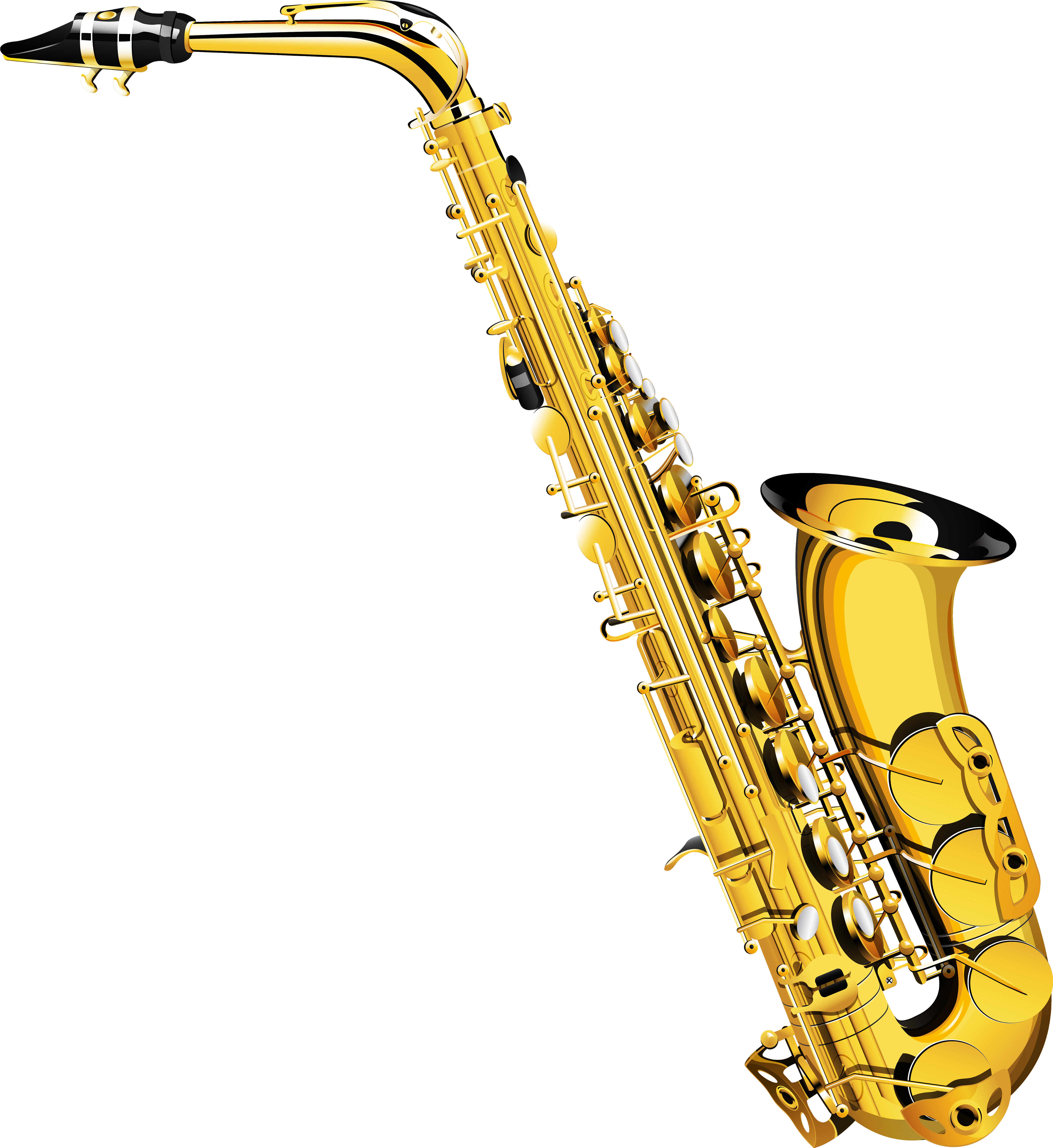 Saxophone Png Clipart (4587x5000), Png Download