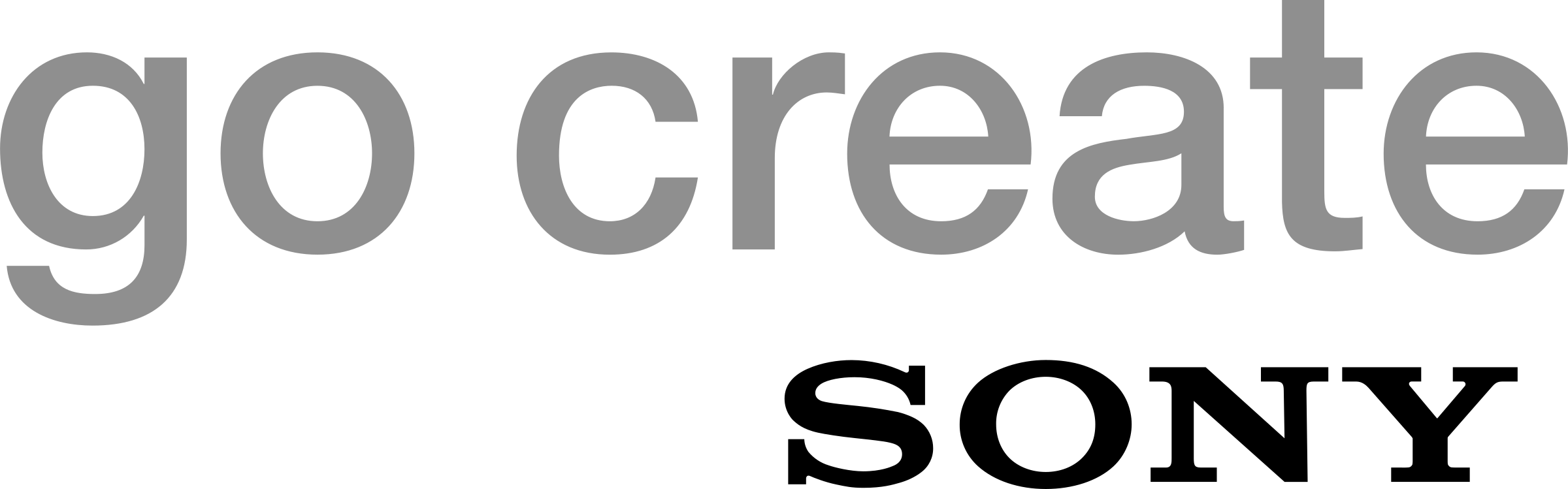 Go Create Sony Logo Png Transparent - Sony Corporation (2400x749), Png Download